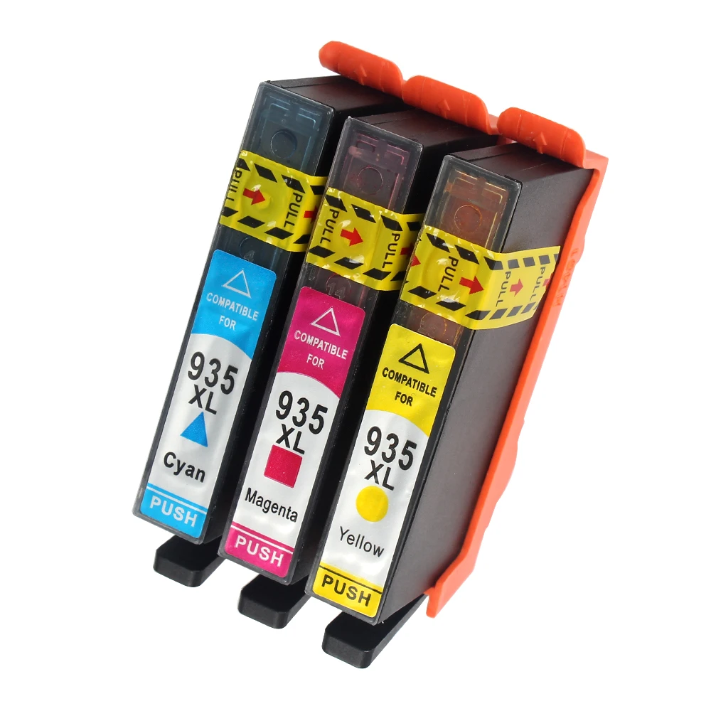 3PK, Printer Tri Color Ink Cartridges for HP 935 935XL hp935 Officejet