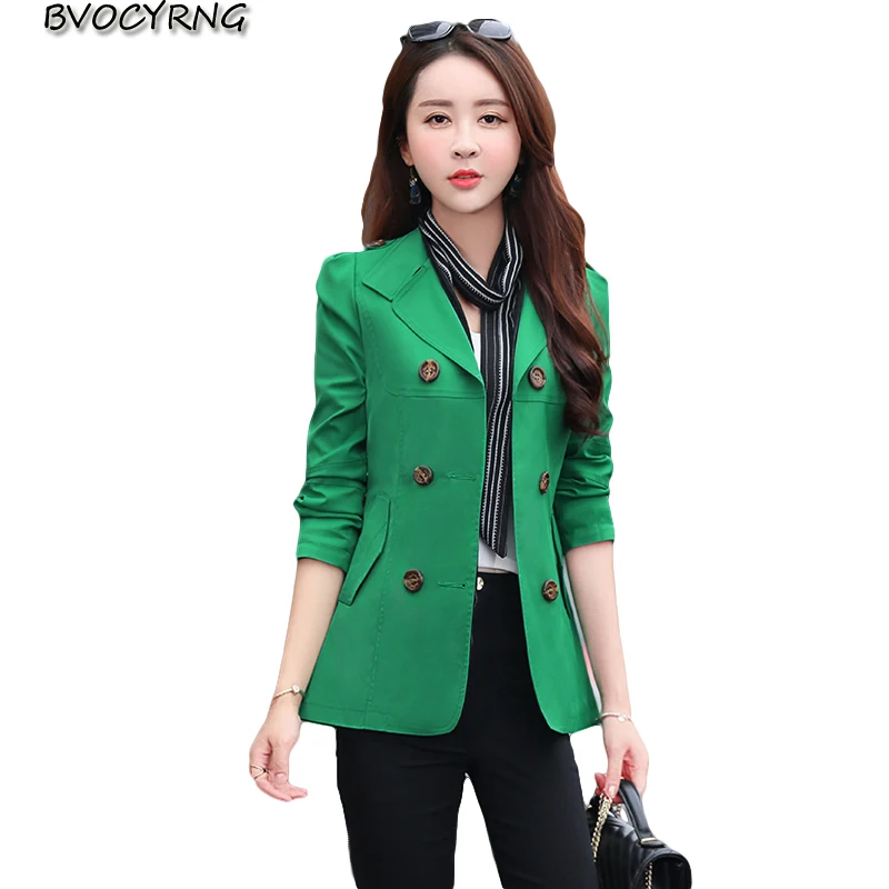 

2018 Coat Women Pure Color Plus Size Female Jacket New Spring Autumn Feminine Coats Long Sleeve Short Leisure Outerwear K0045