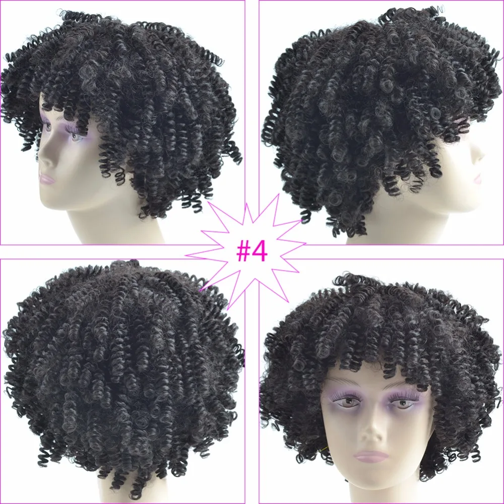 Chorliss афро, привлекательный локон, черные синтетические парики, высокотемпературные волокна, Короткие парики, плотность для женщин, мужчин, черный коричневый#4# 99j