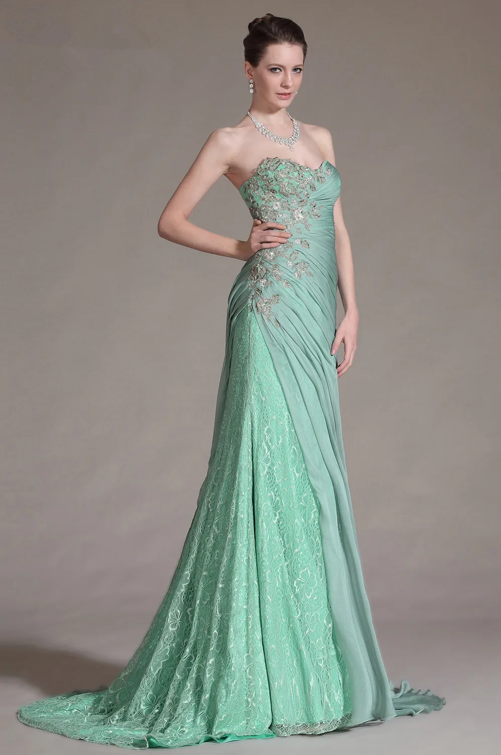 Free-Shipping-New-Slim-A-Line-Evening-Dresses-Sweetheart-Chiffon-Lace-Evening-Gowns (1)