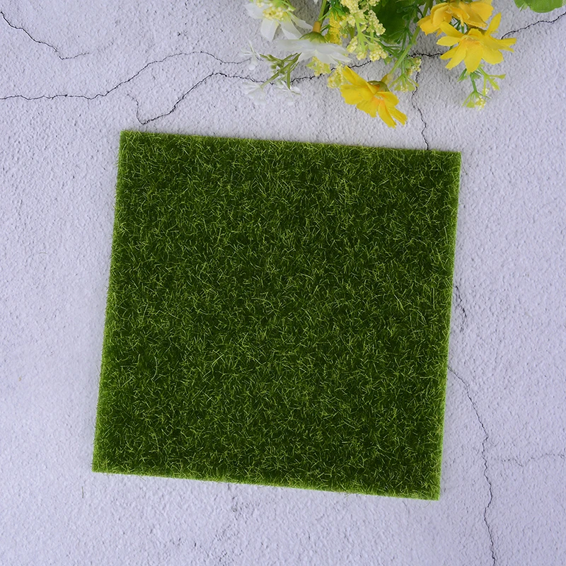 

15*15cm Artificial Faux Garden Turf Grass Lawn Moss Miniature Craft Ecology Decor DIY Dollhouse Furniture Decor