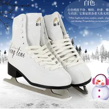 Original Jindao Ice Skate Tricks Shoes Adult Child Leather Ice Skates Professional Flower Knife Ice Hockey Knife Real Ice Skates