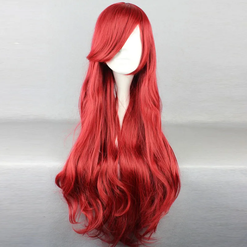 Русалочка красный парик волнистый парик косплей принцесса Ариэль парик ролевые игры костюм+ парик шапка