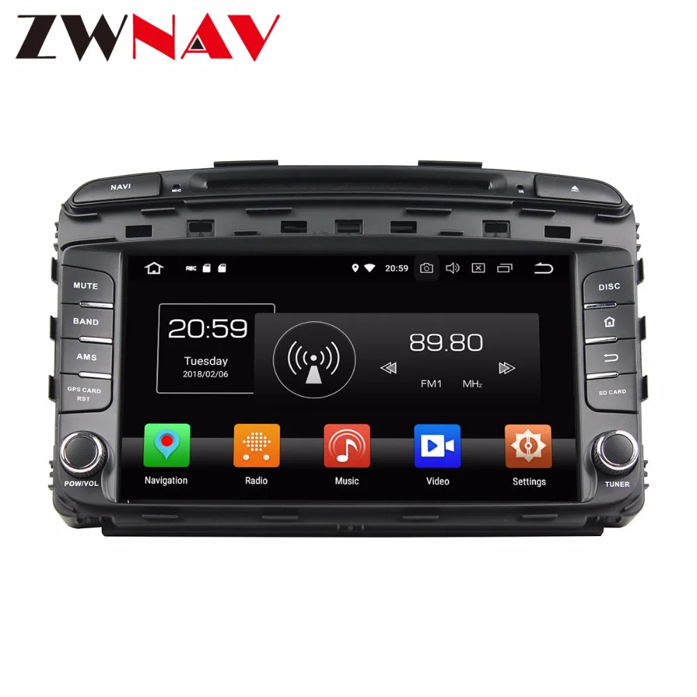 Sale IPS Screen Android 8.0 4+32G Car multimedia Player head unit For Kia SORENTO 2015 GPS Navigation Radio Free Maps auto stereo BT 5