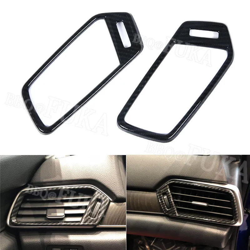 Carbon Interior Dashboard air condition vent cover trim 2x For Honda Accord 2018