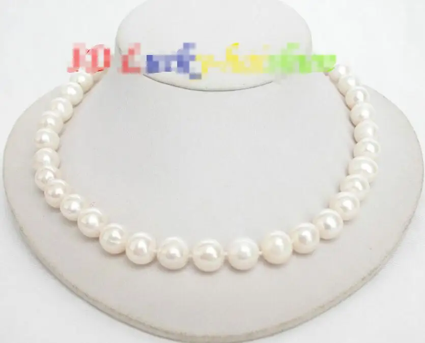 

Hot sale new Style >>>>>stunning 12mm round white Freshwater pearls necklace