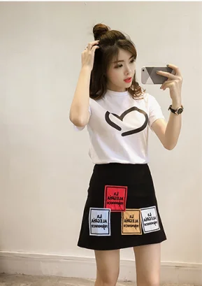 

Mr.nut trend summer Korean version of the ladies suit Korean version of the Hong Kong-style girlfriends sister two-piece suit