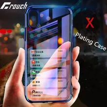 

Crouch Brand TPU Electroplating Cases ultra slim Cover For iPhone X 7 7Plus 8 Plus 6 6s plus case coque Protective Plating Case