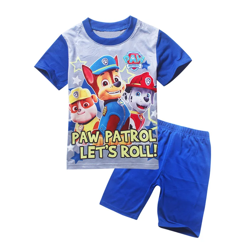 

Katefengwo 2017 Baby Boys Girls Summer Patrolling Dog Short T-shirt Clothing Sets Kids Children Cotton Clothes Pajama Suit 3-8Y