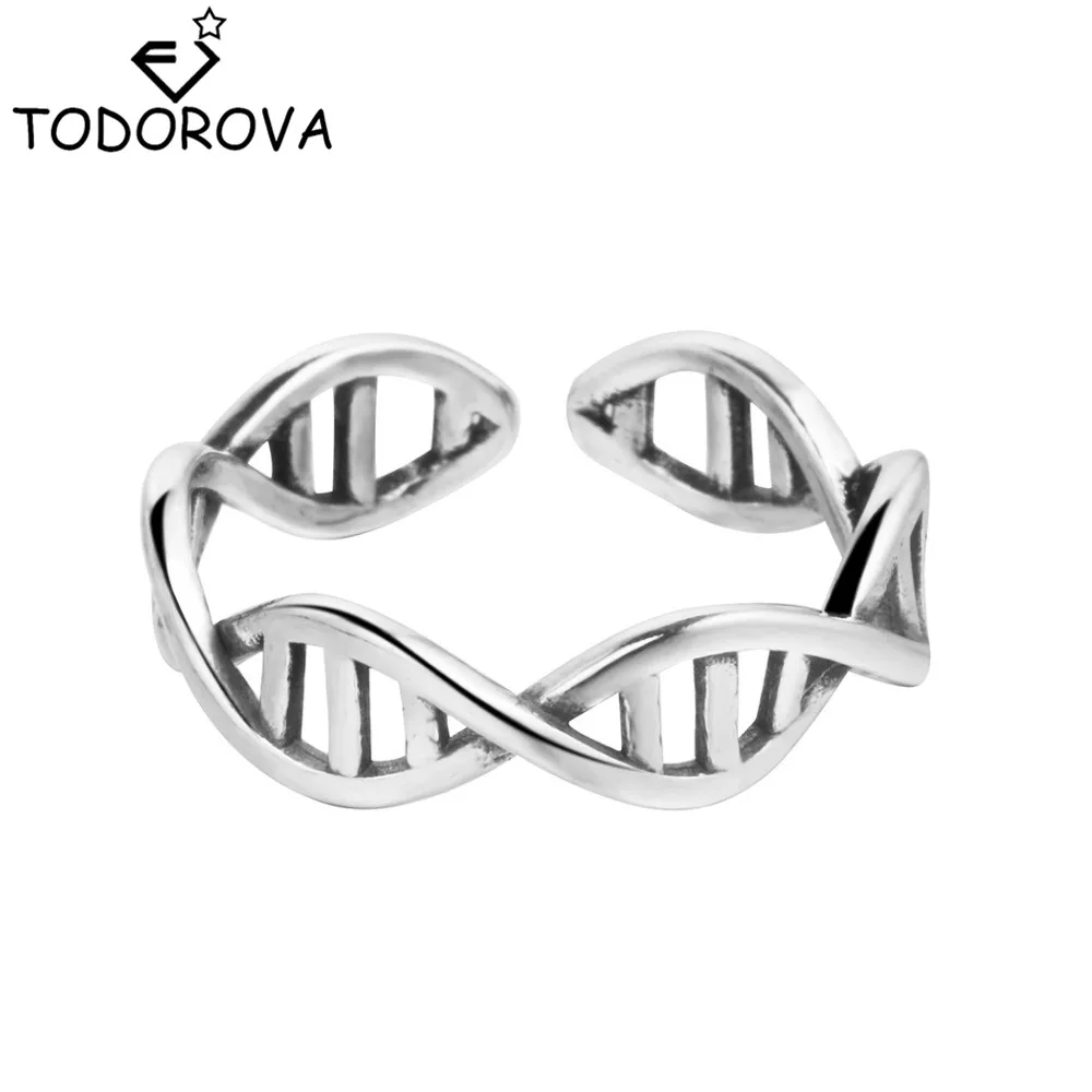 Todorova DNA кольца для женщин биология химическая молекула Двойная спираль вечерние