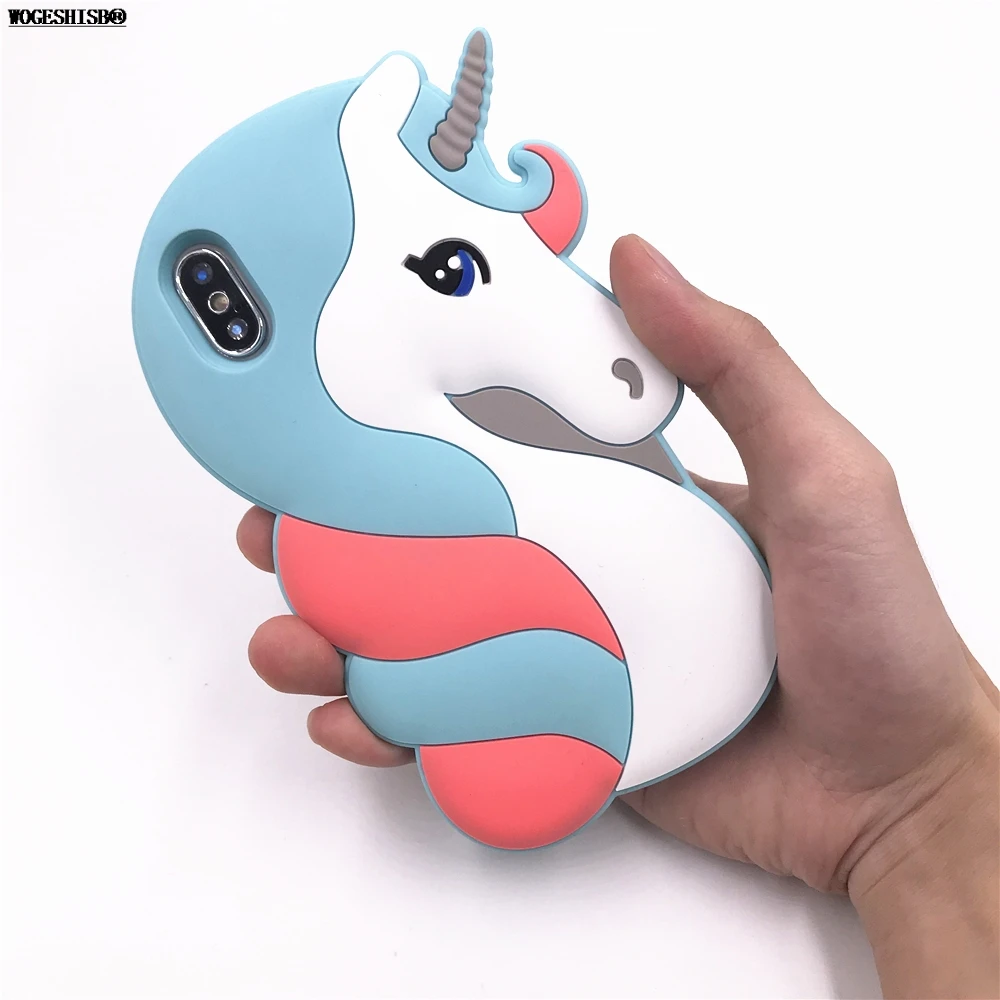 3D Cartoon Case for iPhone X Unicorn Cat Stitch Animals Pink Panther Soft Silicone Cover for iPhone SE 5 5S 6 6S 7 8 Plus Cases