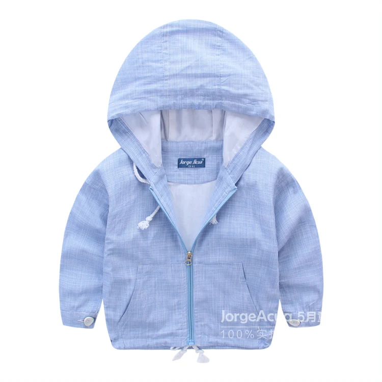 Коллекция года, Весенняя детская одежда новые куртки для мальчиков спортивная куртка детское корейское пальто - Цвет: Небесно-голубой