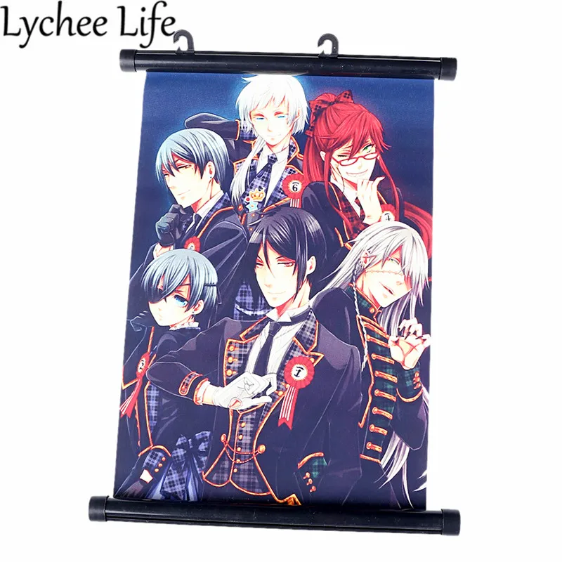 

Black Butler Animation Scroll Poster Japan Style Cartoon Figure Scroll Painting Collection Modern Home Wall Decor