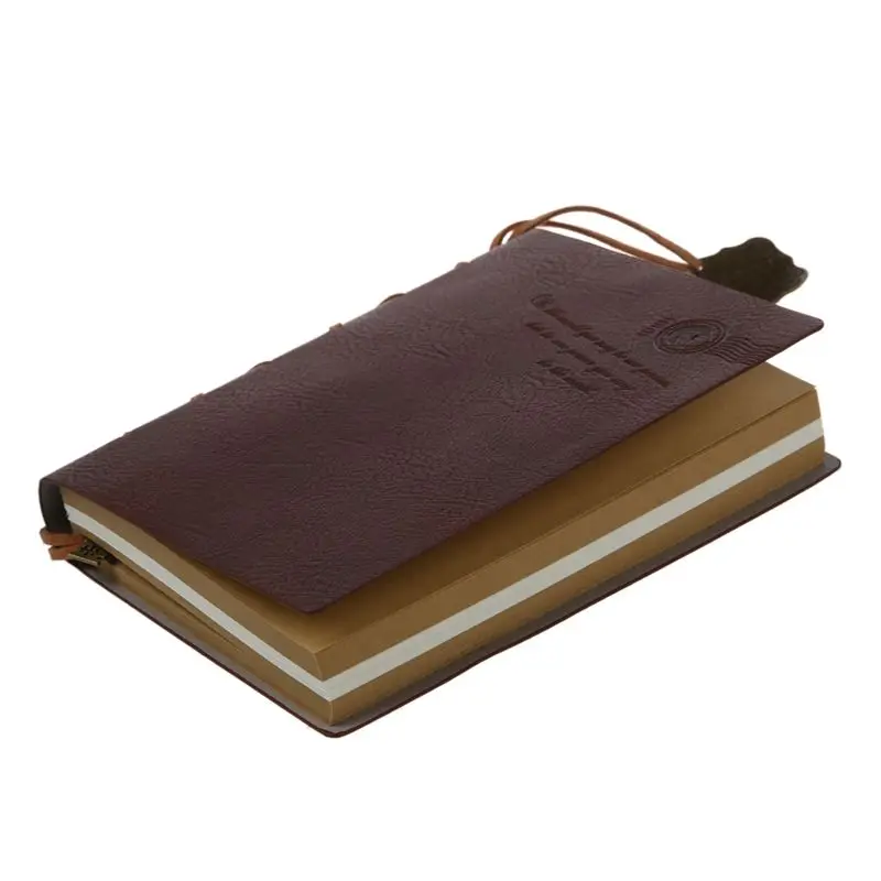 Нежный крутой классический винтажный кожаный переплет пустые страницы тетрадь для дневника - Цвет: Random color