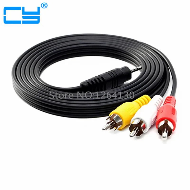 

1.5M 5FT Adapter Cable Audio Video AV 3.5mm Jack to 3 RCA for TV/SONY/Canon/JVC Camcorder