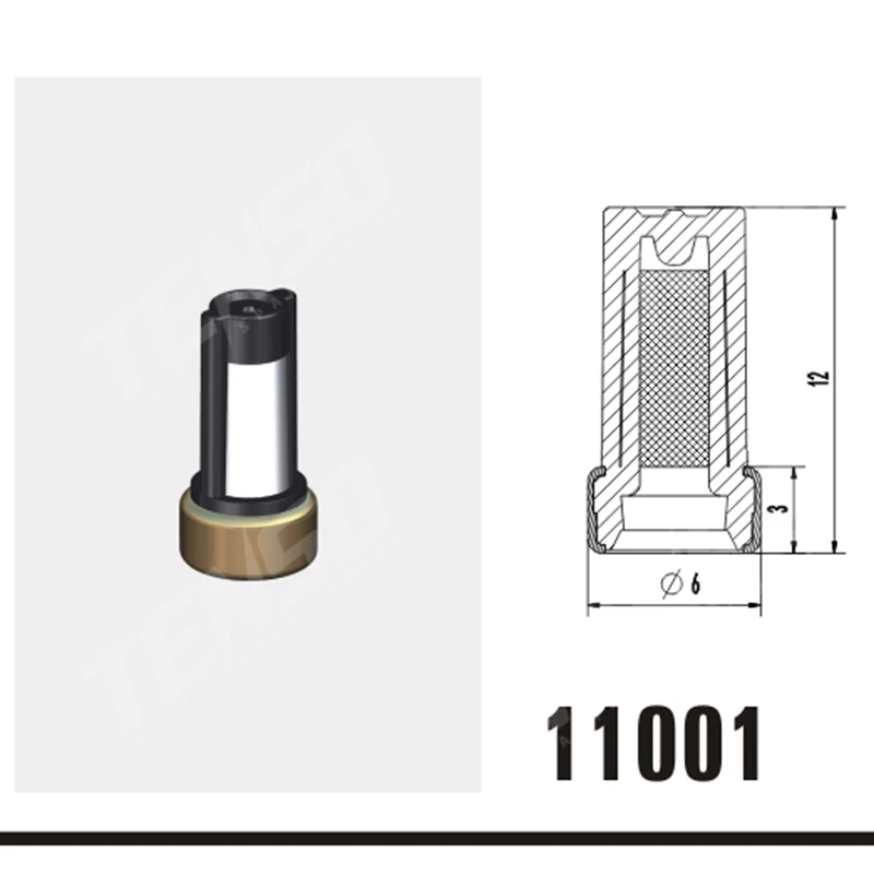 

High quality fuel injector filter for auto parts microfilter for fuel injection wholesales Free shipping size 6x12mm