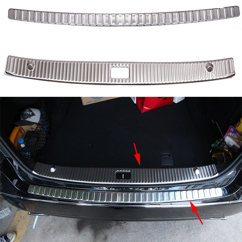 2x Stainless Rear Bumper Protector Plate Cover Trim For Benz E Class W212 10 15in Interior