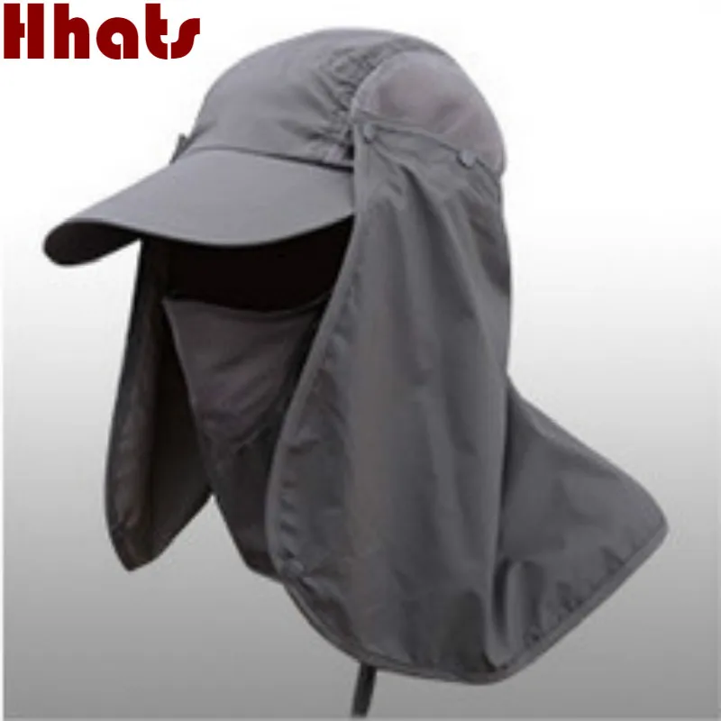 

[which in shower]unisex waterproof face neck veil cover fishing cap outdoor summer sun hat women men gardening hiking bucket hat
