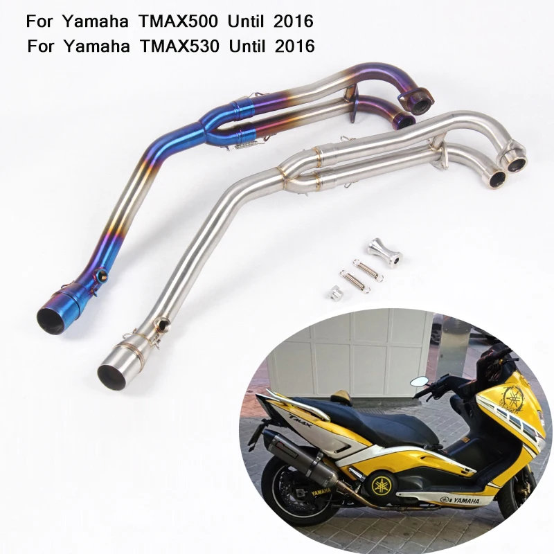 

Silp on for Yamaha TMAX500/530 until 2016 Motorcycle Full Connecting Pipe Modified 50.8mm Stainless Steel Exhaust System