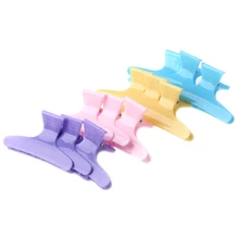 12 шт. цветные пластиковые заколки для волос с когтями-бабочками, инструмент для укладки парикмахерских, новинка