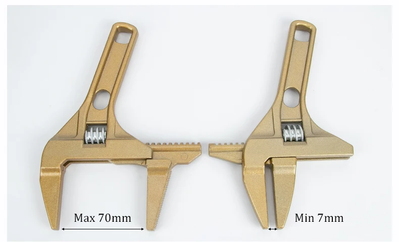 Золотой регулируемый гаечный ключ многофункциональный алюминиевый универсальный домашний ремонтный ключ высокого качества