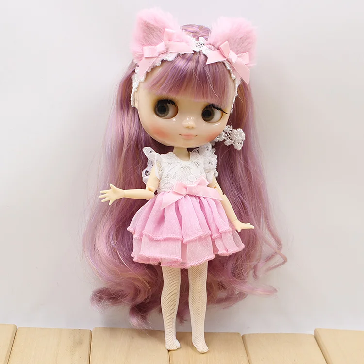 Middie blyth кукла игрушка Фиолетовый Розовый Желтый платье кошка уха костюм милая одежда