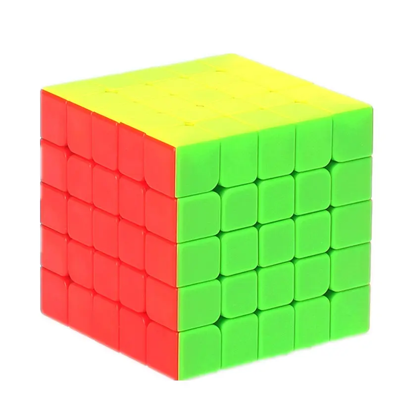 Cubos de Competição Qiyi Mofangge Wushuang Cubo Mágico Velocidade Quebra-cabeça 5x5 Brinquedos Wca Championsh Quadrado Plástico Preto Strickerless 5x5x5 13 championsh quadrado plástico preto strickerless