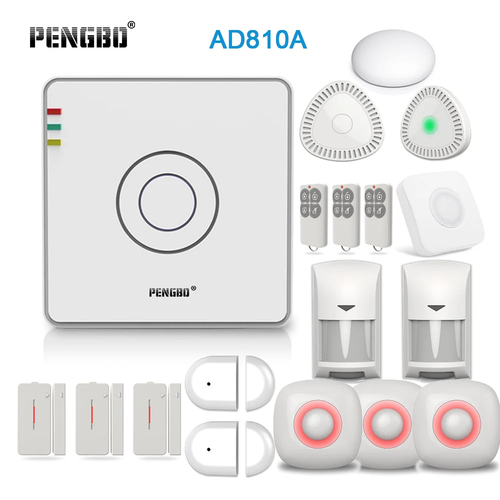 

PENGBO Wireless Home GSM Security Alarm System DIY Kit APP Control With Auto Dial Motion Detector Sensor Burglar Alarm System