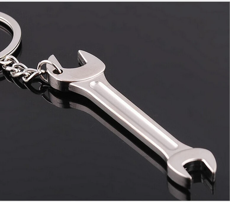 New Creative Metal Adjustable Wrench Spanner Tool Key Chain Ring Novelty Keyring 