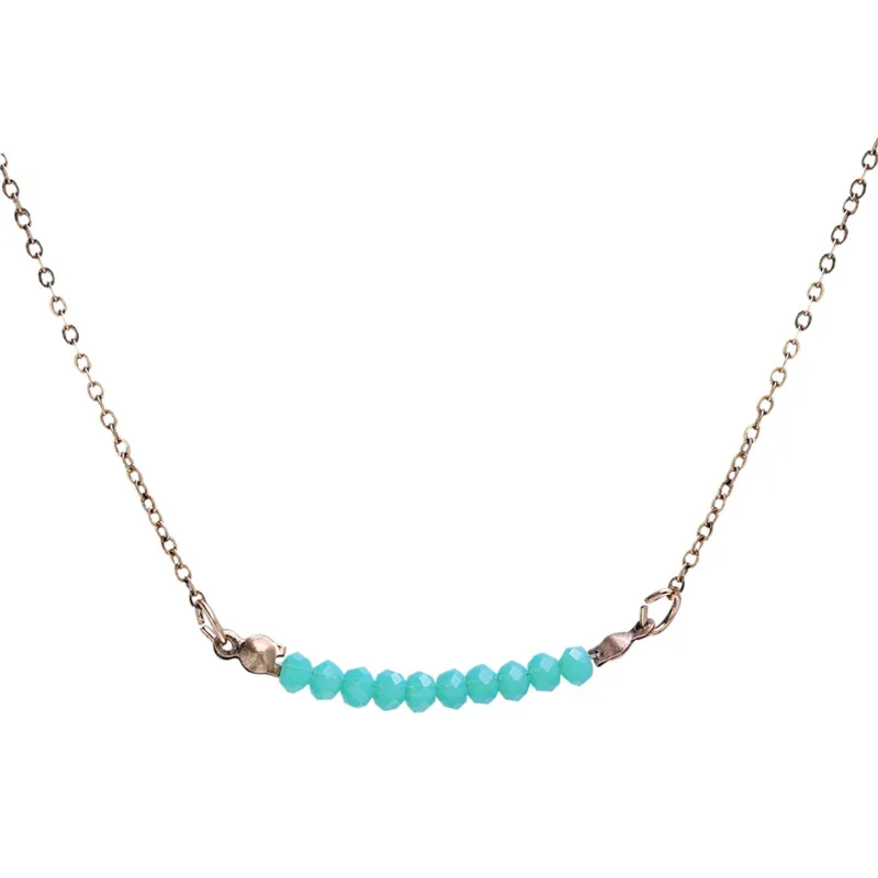 

Vintage crystal beads choker necklaces gold color chain stone necklace for women jewelry party christmas gift Jewelry Z4