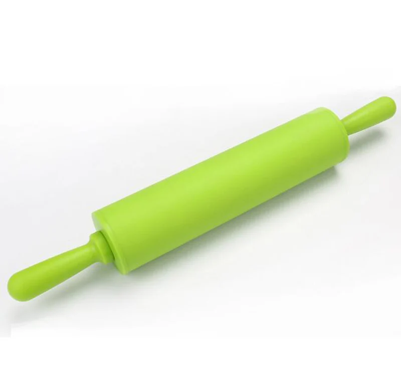 Красочные Силиконовые скалки помадка Скалка клецки принадлежности для выпечки Инструмент Аксессуары - Цвет: Green