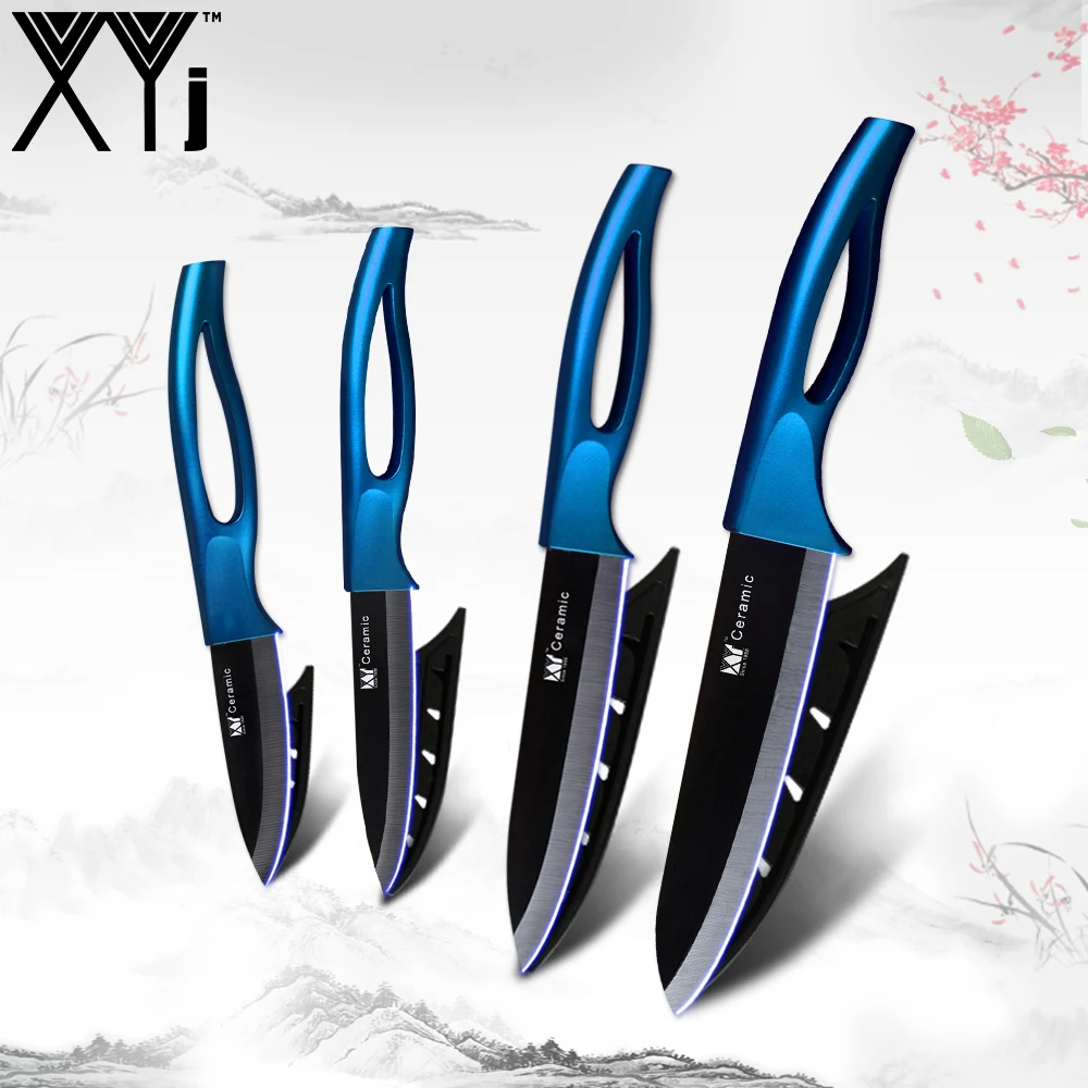 

XYj Kitchen Cleaver Chef Ceramic Knife Set 3 4 5 6 Ceramic Paring Fruit Vege Meat Sushi Fish Sashimi Zirconum Oxide Kitchenware