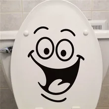 Лидер продаж Забавный улыбка съемный Ванная комната Кухня Туалетная комната сиденья украшения дома стены наклейки