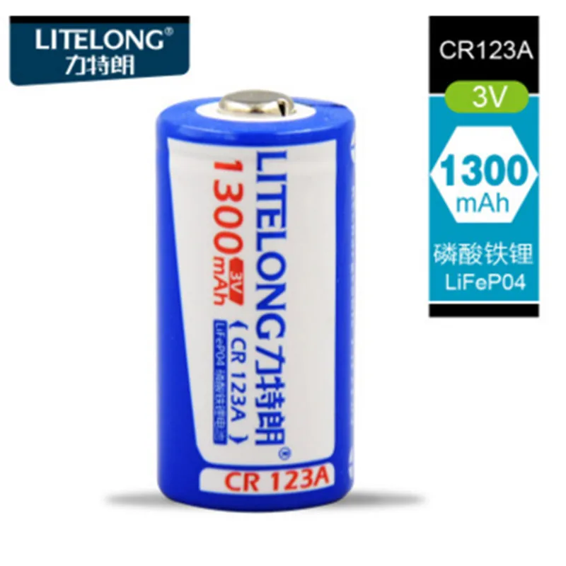 1300mAh CR123A CR123 123A 3,0 V 3V LiFePO4 литиевая батарея для фонариков Камеры Фонарь и т. Д