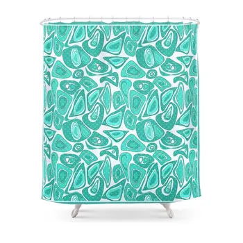 

Retro .Turquoise Abstraction . Shower Curtain Waterproof Polyester Eco-friendly Antibacterial Shower Curtains