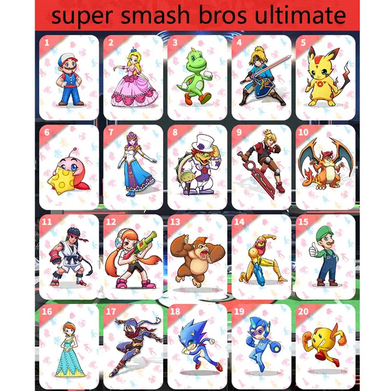 20 pcs super smash 24 шт. NTAG215 Zelda NFC карта 20 Heart Wolf Revali Mipha Daruk Urbosa для amiibo игры Легенда дыхания диких NS переключатель - Цвет: 20 pcs super smash