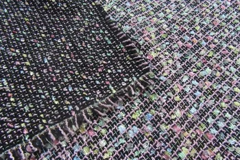 

free shipping Tweed fabric fringe weaved pattern sold by yard 59"