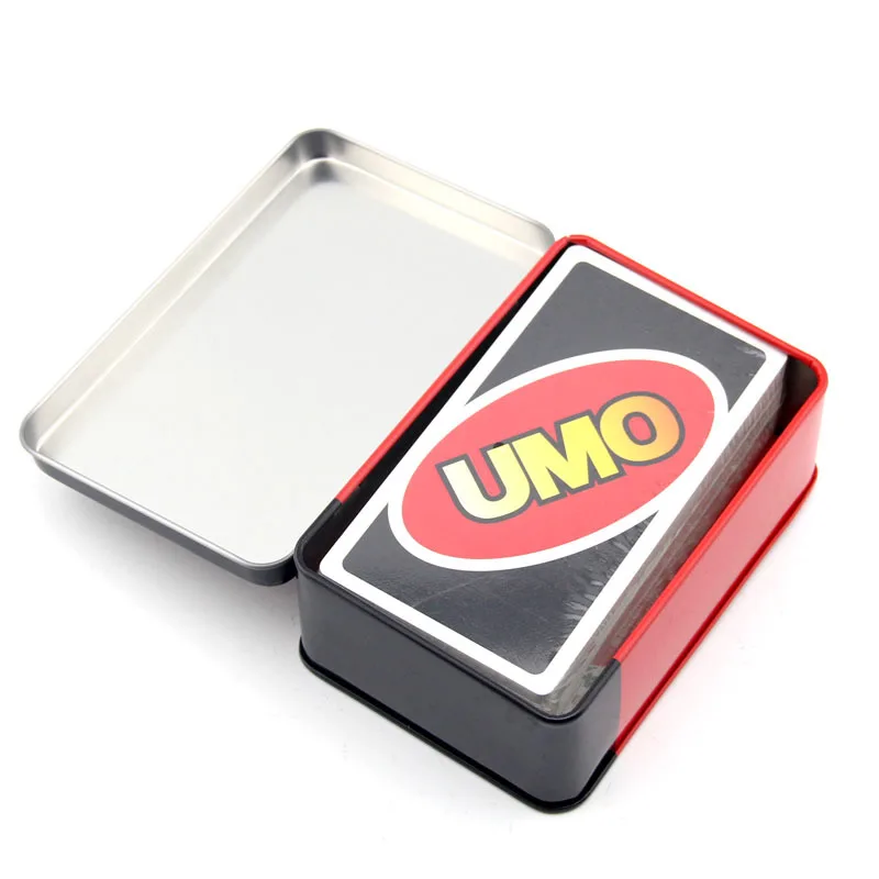 2019 جديد بطاقات لعب ورقية UMO الحديد مربع بوكر UMO لعبة سوليتير لعبة بطاقة حزب الترفيه 108 بطاقات/مجموعة