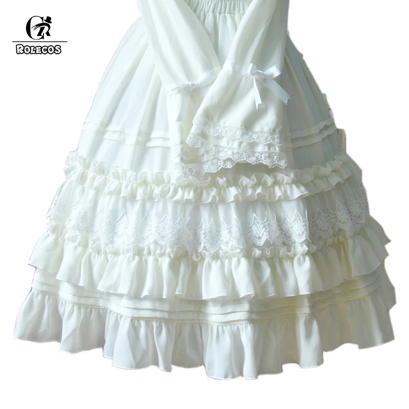 Платье ROLECOS женское летнее однотонное милое бальное платье в стиле ретро|lolita dress