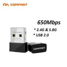 650 Мбит/с мини CF-811AC беспроводной USB Wifi адаптер Lan USB2.0 Ethernet 2,4G& 5,8G Wi-Fi сетевая карта 802.11a/n/g/b/ac приемник