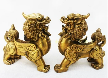 

WBY---421+++ Bronze copper home decoration crafts decoration copper pi xiu a pair of fortune lucky Factory Copper