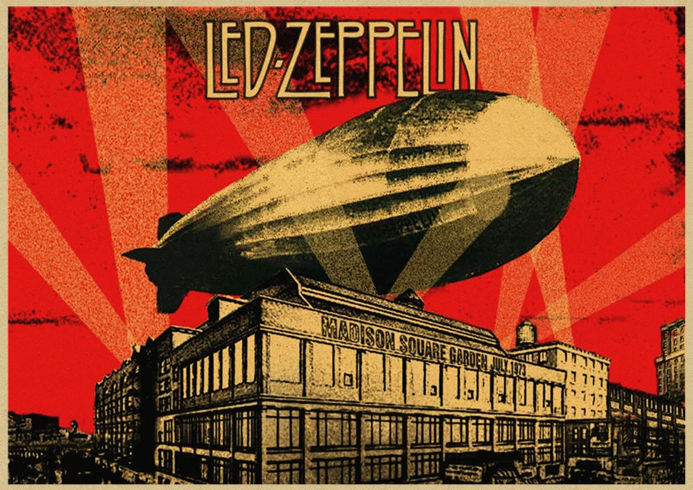 Led Zeppelin рок-музыка крафт-бумага постер для бара/Кафе Ретро плакат декоративной живописи