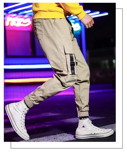 DIAOOAID новые винтажные бегуны для мужчин с завязками на лодыжке на молнии спортивные штаны для улицы хип-хоп мужские хип-хоп брюки