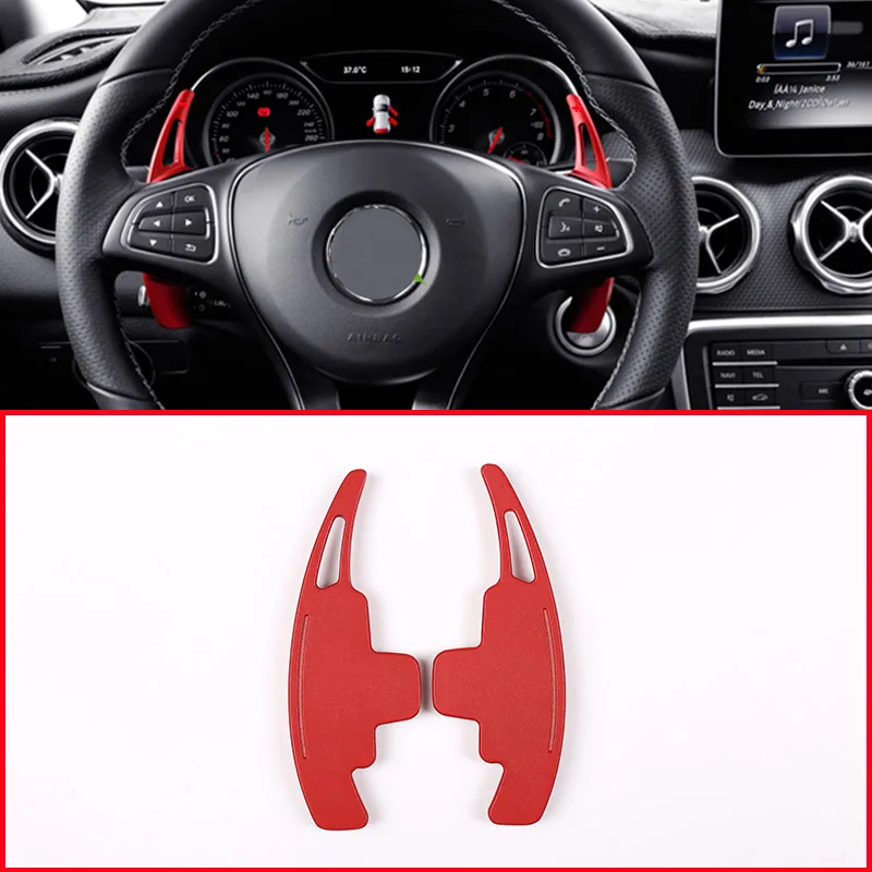 Красное весло рулевого колеса из алюминиевого сплава для Mercedes Benz C GLC E Class W205 W213 X253