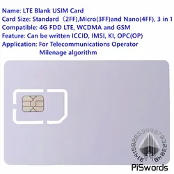 Programmable Blank SIM Card for 4G LTE and GSM Networks with Milenage Algorithm (Ivory)