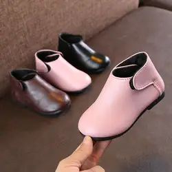 Ботильоны Новая принцесса 2018 для девочек модная детская весенняя обувь для девочек сапоги и ботинки для малышей зимние сапоги