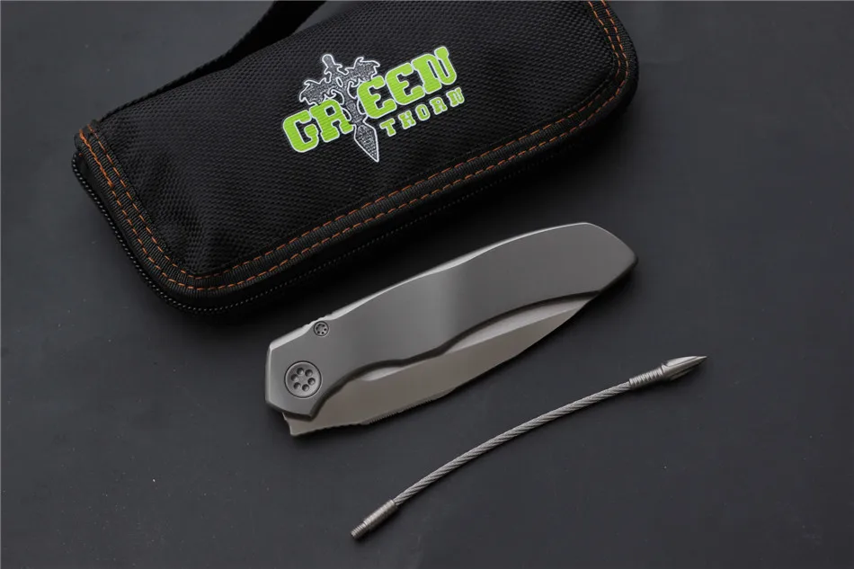 Green thorn Anax bearing folding knife hunting knife (9)