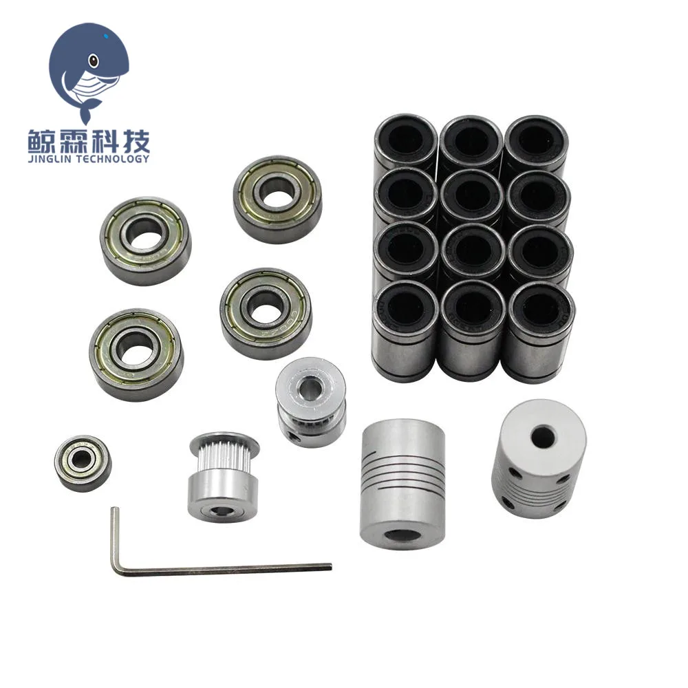 

3D printer parts Reprap i3 movement kit GT2 6mm belt pulley 608zz bearing lm8uu 624zz bearing 5x8 coupling for i3 3D Printer
