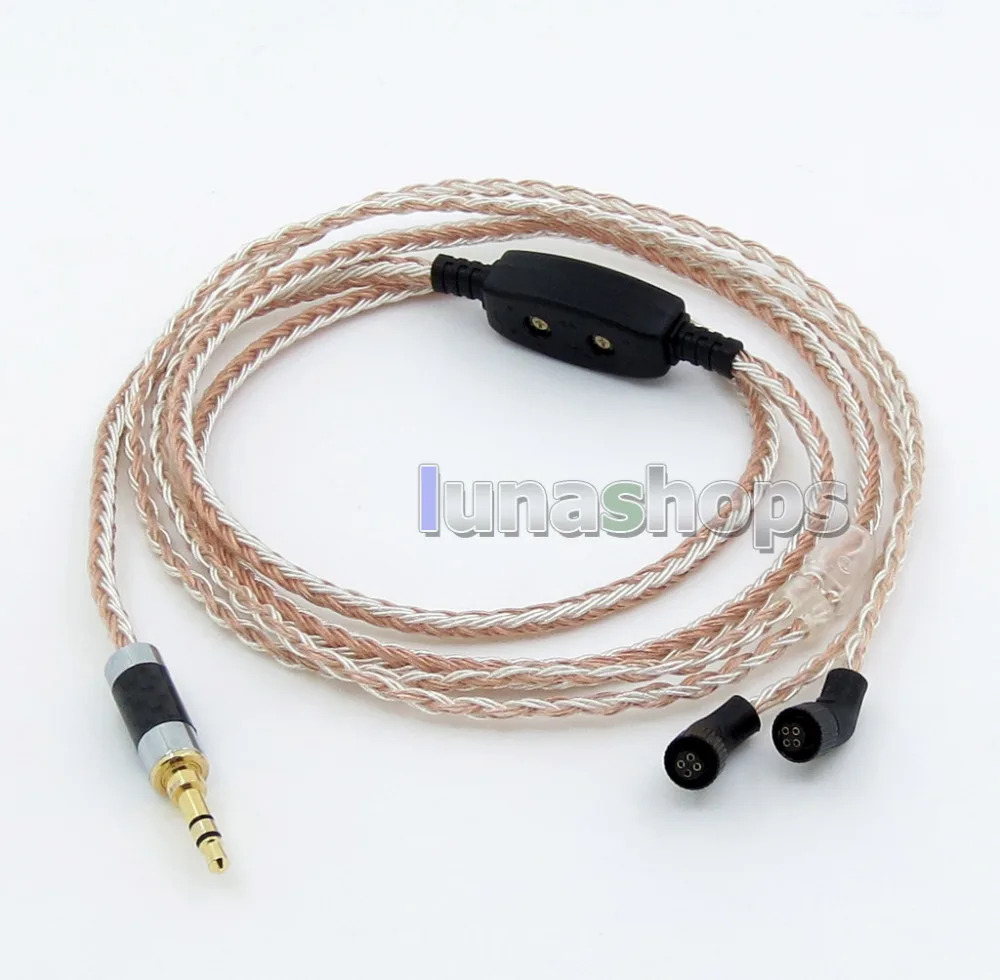 

LN006259 3.5mm 16 Cores OCC Silver Plated Mixed Headphone Cable For AKR03 Roxxane JH Audio JH24 Layla Angie AK380 AK240