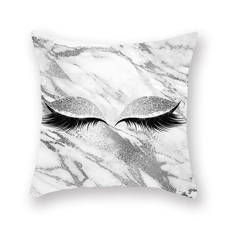 Eyelash Out Soft Velvet Cushion Cover Decorative Pillows Cover For Sofa Seat Soft Throw Pillow Case 45x45cm Home Decor